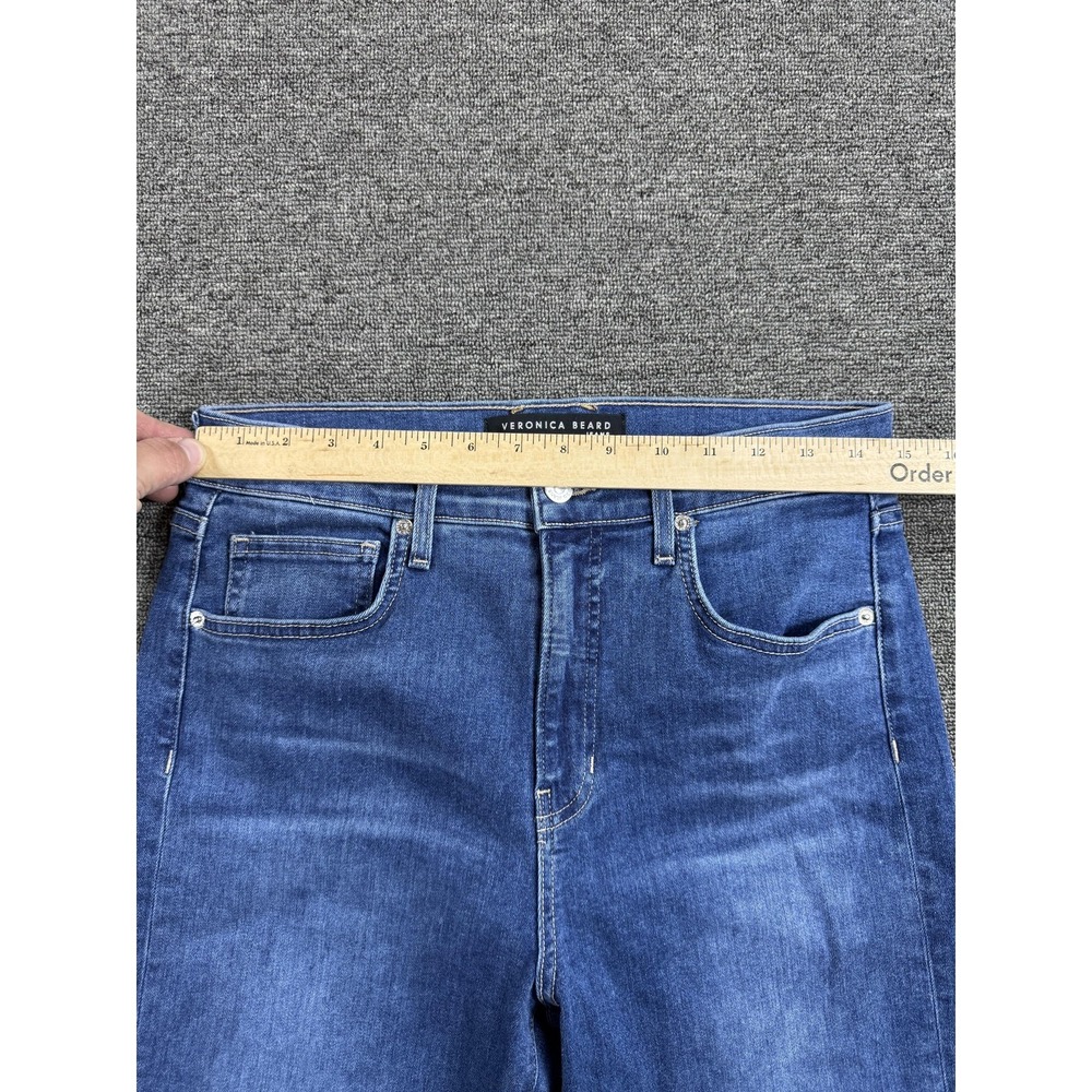 Veronica Beard Jeans Womens 30 Blue Ryleigh Slim Straight High Rise Made USA - Picture 5 of 11